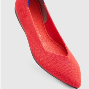 Rothy’s The Point shoes in Flame size 8